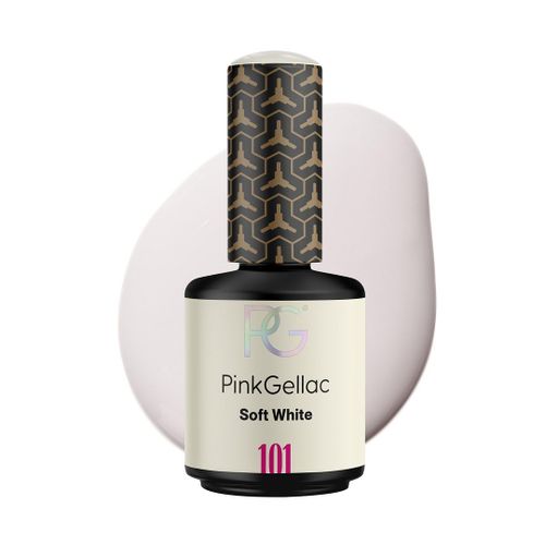 Pink Gellac Vernis Semi Permanent - Soft White 15 Ml - Vernis Semi-Permanent Blanc Facile  Utiliser ? Une Base De Vernis Facile  Enlever - Manucure Semi Permanent - Vernis Semi-Permanent