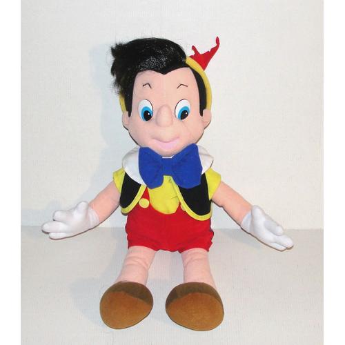 Pinocchio Disney Rouge Bleu Jaune Doudou Peluche 1992 Vintage Mattel 45 Cm