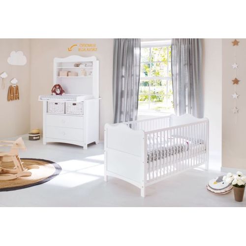 Pinolino Ensemble Economique Florentina Large Tagre Adaptable Large Inclue 3 Pices Lit De Bb Volutif Commode Langer Large Large Tagre Adaptable
