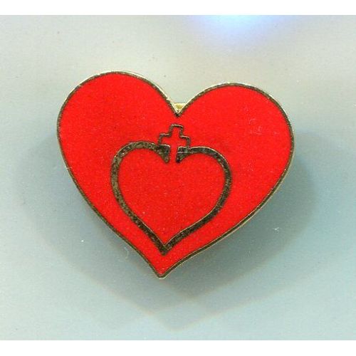 Pins Coeur Dans Coeur Croix Rvolution Franaise / Sign 1789 1989 Stadium Paris