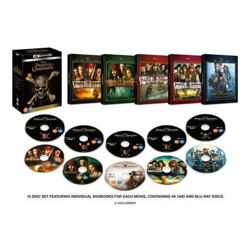 Pirates Of The Caribbean 1-5 Uhd Box Set [Uhd + Blu-Ray] de Unknown