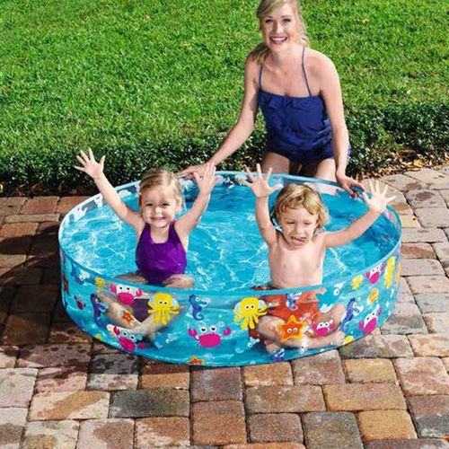 Piscine  Pataugeoire Pour Enfants,60x10 Pouces,3  5 Ans,Ronde,Pliable,Instantane,Drle,Arrire-Cour,Baignoires,Jeu Aquatique,Thme De La Mer Profonde - Type 55028(48 In X 10 In)