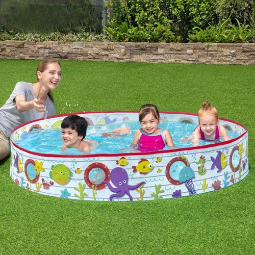 Piscine  Pataugeoire Pour Enfants,60x10 Pouces,3  5 Ans,Ronde,Pliable,Instantane,Drle,Arrire-Cour,Baignoires,Jeu Aquatique,Thme De La Mer Profonde - Type 55029(60 In X 10 In)