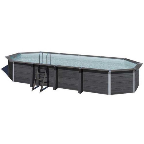 Piscine Ovale Composite 8,04m X 3,86m X H: 1,24m - Filtration  Sable