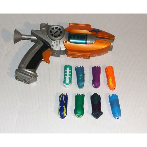 Pistolet Slugterra Sonore Avec Flechettes Monstres Slugs - Jouet Enfants Blaster Deluxe Slug Terra 8 Projectiles