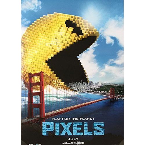 Pixels - Affiche Amricaine Roule De Cinma - Format 70x100 Cm - Un Film De Chris Columbus Avec Adam Sandler, Michelle Monaghan, Kevin James, Peter Dinklage - Anne 2015