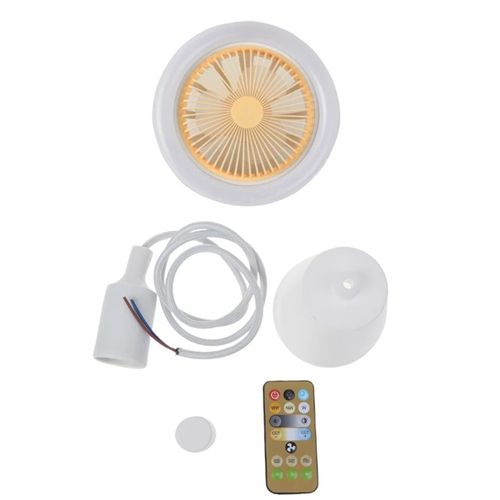 Plafonnier Avec Ventilateur Intgr Et Tlcommande, clairage D'intrieur, Luminaire De Plafond Avec Interrupteur, Idal Pour Une Chambre  Coucher Ou Un Salon, E27, 30w, Ac85v-265v