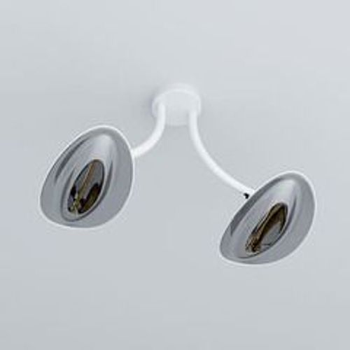 Plafonnier Chauffant Infrarouge Double Tte 2 X 1500 W - Blanc/Chrome