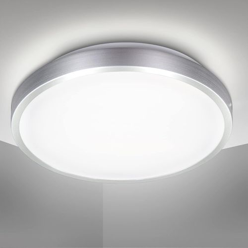 Plafonnier Led En Finition Titane, Platine Led 15w Intgre, Lumire Blanche Neutre 4000k, Luminaire Plafond Pour Entre, Couloir, Cuisine, Atelier,  290mm