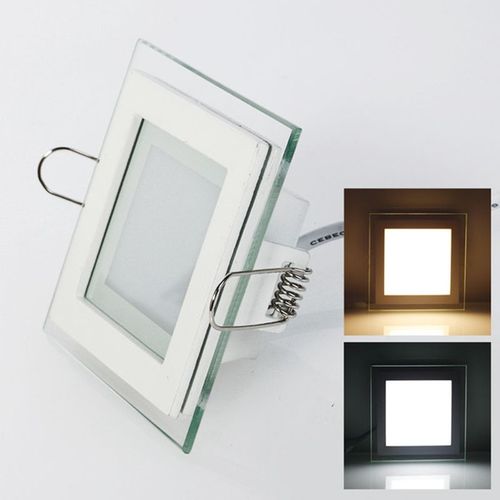Plafonnier Led Encastrable Avec Couvercle En Verre Carr, 18w, 3000/4000/6000k, 1 Pice, Panneau Lumineux Brillant, Remboursement Aux tats-Unis