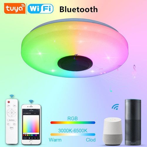Plafonnier Led Intelligent Au Design Moderne, Contrlable Par Application Mobile Via Wi-Fi, Bluetooth, Rvb, Lampe Musicale, Idal Pour Une Chambre  Coucher, 20 #