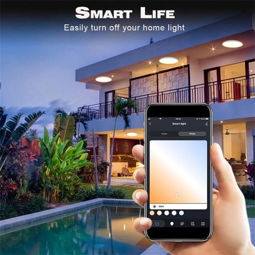Plafonnier Led Intelligent Au Design Moderne, Luminaire Dcoratif De Plafond, Idal Pour Une Chambre  Coucher, Tuya, Wifi, Rgbcw, 30w