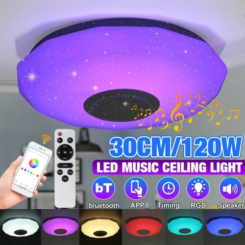 Plafonnier Led Intelligent Avec Tlcommande, clairage D'intrieur, Lumire  Intensit Rglable, Avec Bluetooth, Idal Pour Un Salon Ou Une Chambre  Coucher, 120w