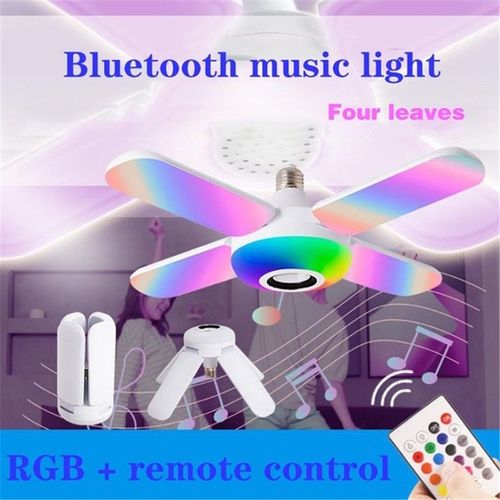 Plafonnier Led Pliable Color Avec Haut-Parleur Bluetooth Et Tlcommande, Luminaire Dcoratif De Plafond, Idal Pour Une Chambre  Coucher Ou Une Fte, Rvb, 50w, 85/265v