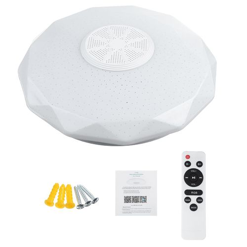 Plafonnier Led Rgb Au Design Moderne, 120w, Avec Tlcommande, Bluetooth, Musique, clairage D'intrieur, Luminaire De Plafond Intelligent, Idal Pour Une Chambre  Coucher, 30cm