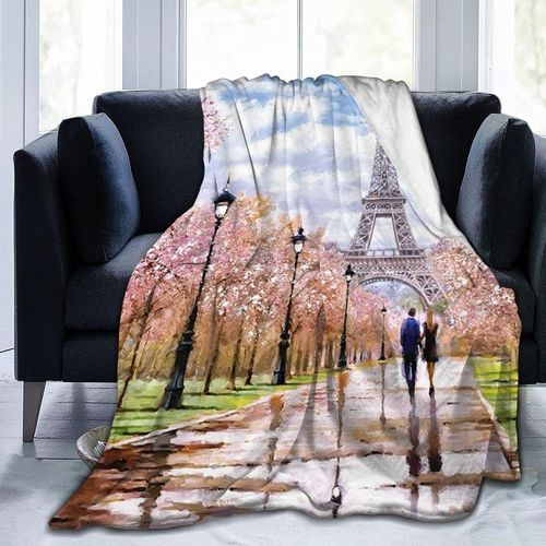 Plaids Paris Tour Eiffel, Micro-Couverture Douce Et Chaude