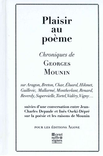 Plaisir Au Pome   de georges mounin  Format Poche 