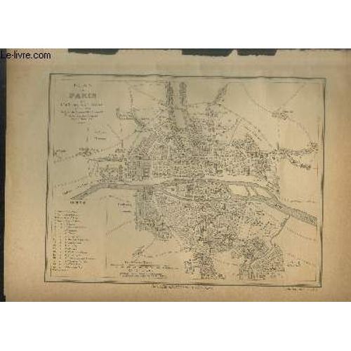 Plan De Paris De L Atlas National 1420  1590 : Rgnes De Charles Vii  Henri Iv Dress D Aprs L Histoire Par R. Barbot   de De La Brugre F. 