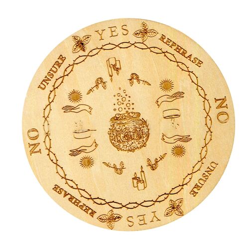 Planche De Pendule De Divination En Bois D'autel Sculpt Avec toiles, Sous-Verre Sculpt D'astrologie De Lune, Dcoration D'autel Mtathique