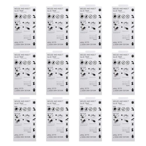 Planches Collantes Pour Rats Pour Usage Domestique,Autocollants Pour Rats De Bain,Autocollants Pour Cafards,Rats Collants,Piges  Rongeurs  Colle Pour Insectes,Ensemble De 12 Pices - Type White