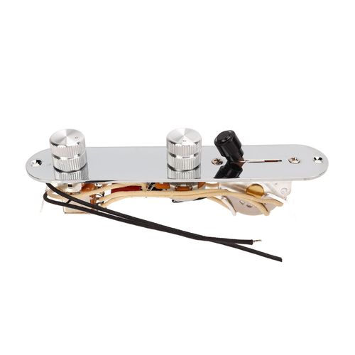 Plaque De Commande De Guitare Precablee A 3 Voies, En Metal, Installation Facile, Interrupteur De Commande Cable