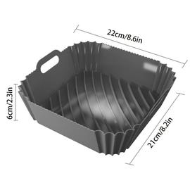 Pot de friteuse à air carré réutilisable en silicone, plaque de