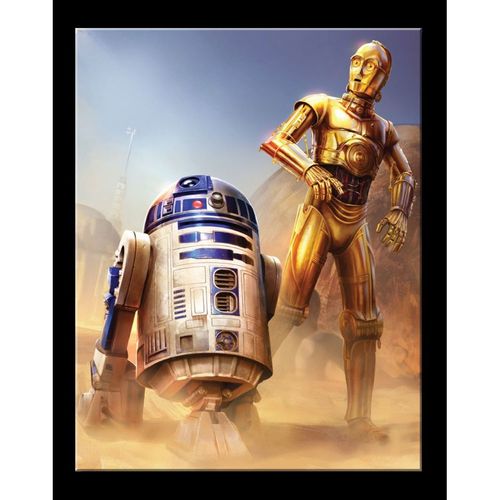 Plaque Des 2 Robots C3po Et R2d2 Tole Star Wars Import Des Usa