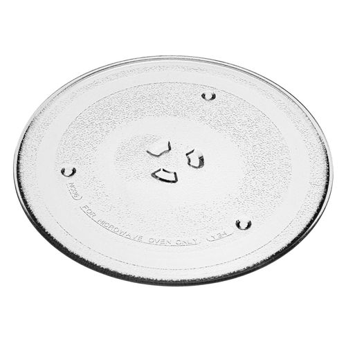 Plaque micro-ondes vhbw compatible avec Samsung GE712K GE712K/XEO Micro-ondes - Platine vinyle avec support en Y, 25,5 cm, Verre, Transparent