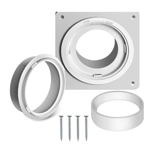 Plaque murale dvent de scheuse avec tuyau (4 pouces 8 pieds), kit de connecteur de conduit de scheuse Twist Lock, connecteur de conduit de scheuse de 4 pouces bride A