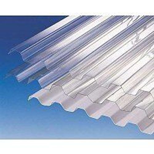 Plaque Pvc Transparente Et Nervure (Greca) - Coloris - Transparent, Largeur Totale De La Plaque - 109cm, Longueur Totale De La Plaque - 2.5m / L: 2.5m / L: 109cm / Transparent