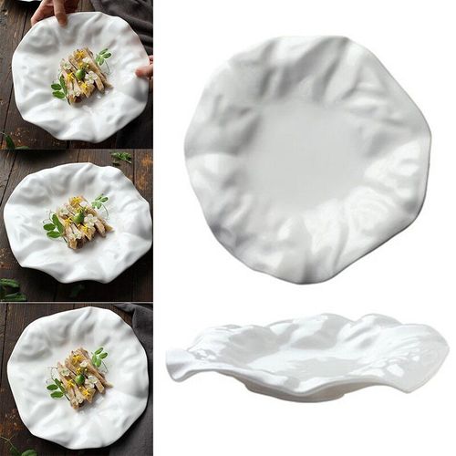 Plat En Cramique Franaise, Blanc Irrgulier, Coupes Froides En Cramique, Vaisselle Crative De Mnage, Plateau De Fruits Secs, Restaurant Maison