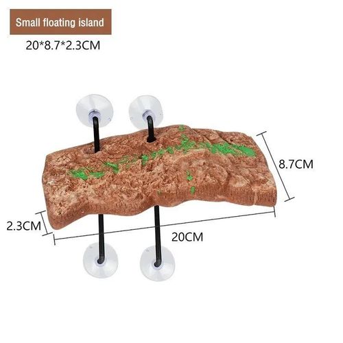 Plate-Forme Rectangulaire Flottante En Forme De Tortue,Dcor D'aquarium,le D'escalade Brsilienne #B