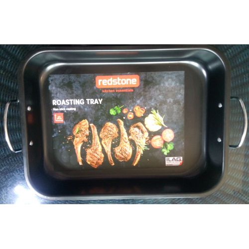 Plateau Au Four Noir En Acier Revtement Antiadhsif 39 X 29 X 6 Cm Redstone Roasting Tray With Handles Non Stick Coating Ilag Swiss Technolgy