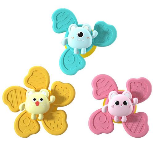 Plateau De Bain Rotatif Pour Bb, 3 Pices, Ventouse Rotative, Jouet Pour Enfant, Cadeau Idal Pour Apaiser Ses motions