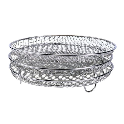 Plateau de dshydratation  3 niveaux en acier inoxydable, grille facile  nettoyer, support de dshydrateur  3 niveaux pour friteuse  Air instantane Ninja, comptoir pour Fruits de cuisine