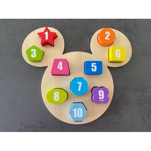Plateau En Bois De Blocs Chiffres Mickey Disney
