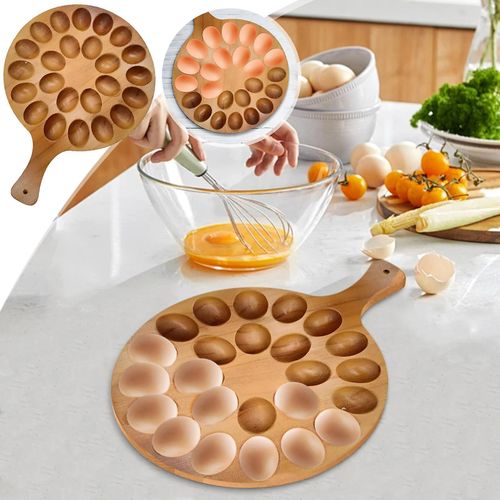 Plateau En Bois Oeufs Diviss Cadre De Fixation Plateau DOeufs Facile  Nettoyer Plateau Oeufs Planche  Dcouper Gao243403