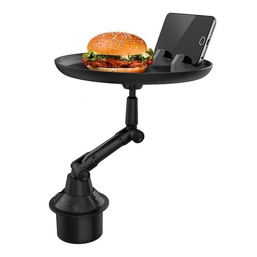 Plateau Porte-Gobelet De Voiture, Plateau Porte-Gobelet Rglable Pour Table De Voiture Avec Bras Pivotant  360 Degrs Et Base Extensible
