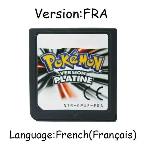 Platinum Fra Cartouche De Jeu Pokemon Series Ds, Carte Console De Jeu Vido, Platine, Perle, Diamant, Coeur, Or, me, Argent, Multilingue Pour Nds, 3ds