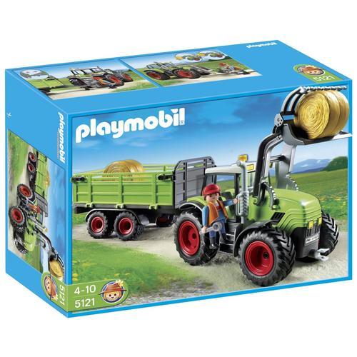 Playmobil 5121 - Grand Tracteur Avec Remorque