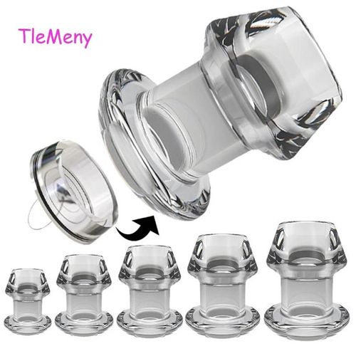 Plug Anal Creux 5 Tailles, Dilatateur, Tunnel, Nettoyage, Expansion, Masturbateur, Lavement De Douche, Masseur De Prostate, Produits Intimes Xxl With Stopper