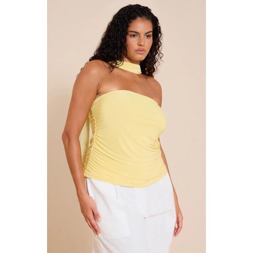 Plus Top Bustier En Jersey Doubl Jaune Citron  Foulard, Jaune Citron