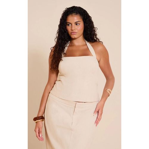 Plus Top En Effet Lin Deluxe Blanc  Dos Nu, Blanc