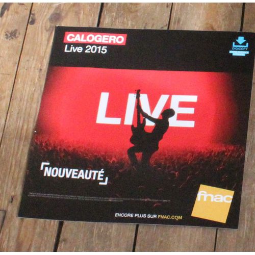 Plv Souple 30x30cm Calogero Live 2015 Magasins Fnac
