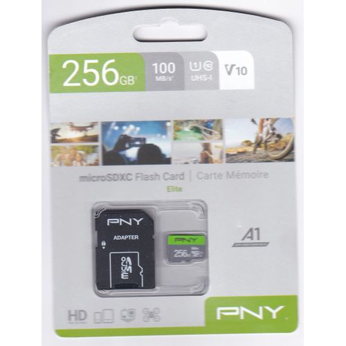 PNY Carte mmoire MICROSDX 256GB ELITE