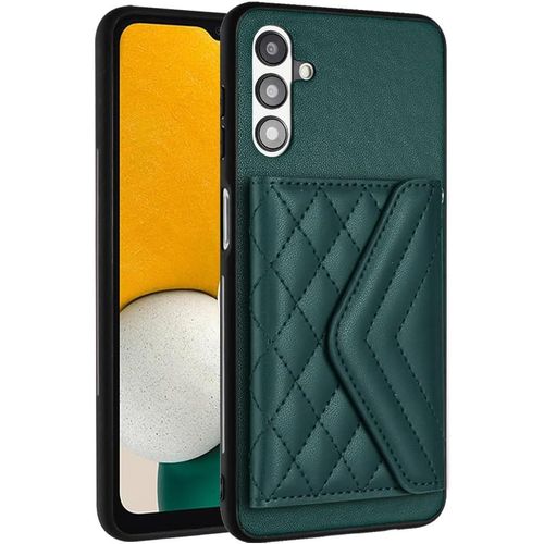 Pochette Dames Pour Samsung Galaxy A13 5g/A04s,tui Portefeuille Cuir Pour Femmes Pochette Flip Portefeuille,Housse Haute Qualit 7 Porte Cartes Le Bouton Fermeture Support,Vert