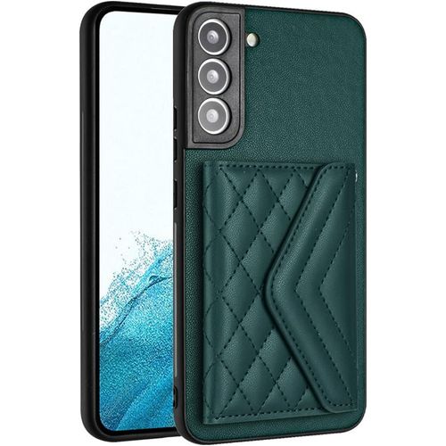 Pochette Dames Pour Samsung Galaxy S21 Fe,tui Portefeuille Cuir Pour Femmes Pochette Flip Portefeuille,Housse Haute Qualit 7 Porte Cartes Le Bouton Fermeture Support,Vert