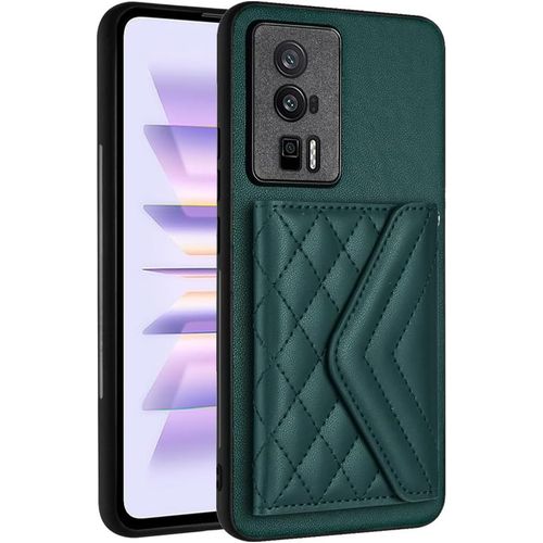 Pochette Dames Pour Xiaomi Redmi K60/K60e/K60 Pro/Poco F5 Pro 5g,tui Portefeuille Cuir Pour Femmes Pochette Flip Portefeuille,Housse 7 Porte Cartes Le Bouton Fermeture Support,Vert