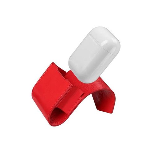 Pochette tui simili cuir rouge pour Airpods