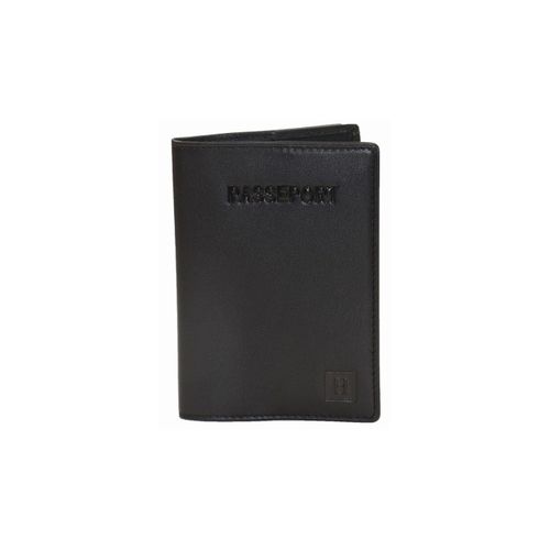 Pochette Passeport Hexagona En Cuir Ref Xga32014 Noir 9.5*13.5*1
